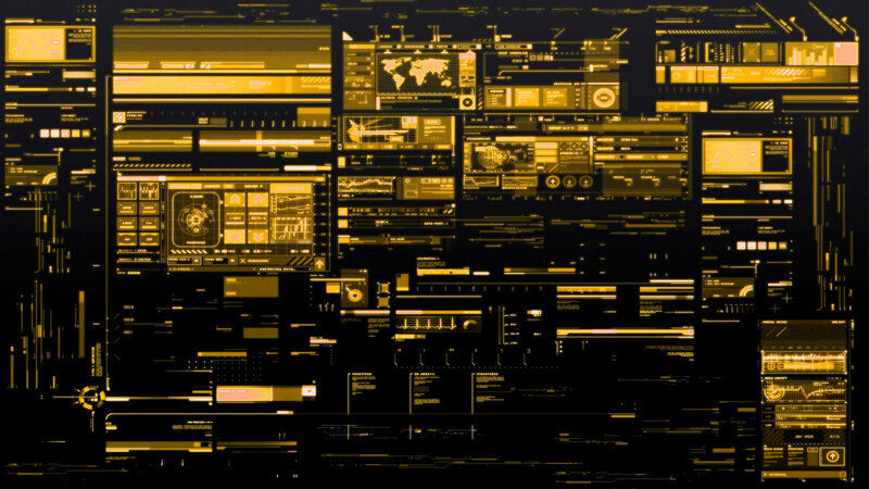 Digital Interface Dashboard — Black