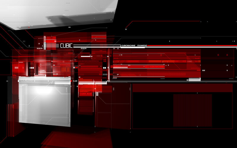 Digital Interface Display — Black, Futuristic