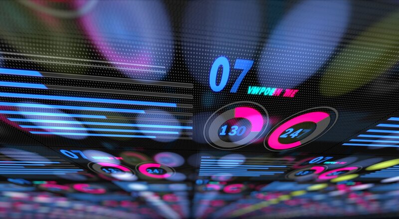 Digital Interface Display — Blue, Futuristic, 3d Render