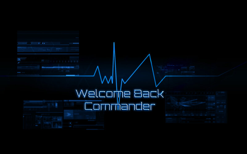 Digital Interface Display — Blue, Technological