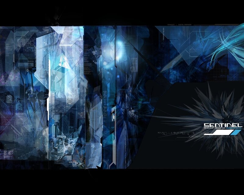 Digital Interface Overlay — Blue, Futuristic, Digital Art