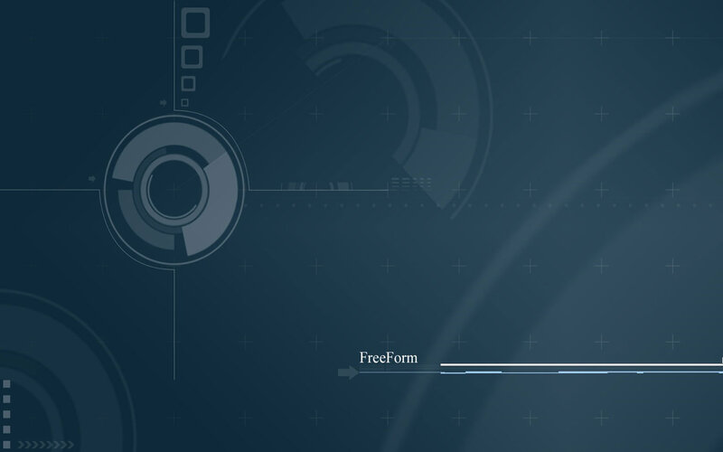Digital Interface Screen — Blue