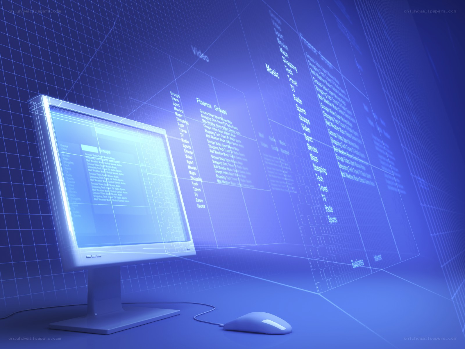 Digital interface with computer monitor