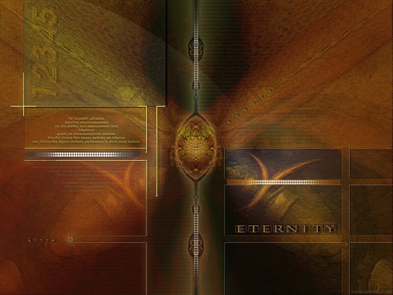 digital interface with eternity theme