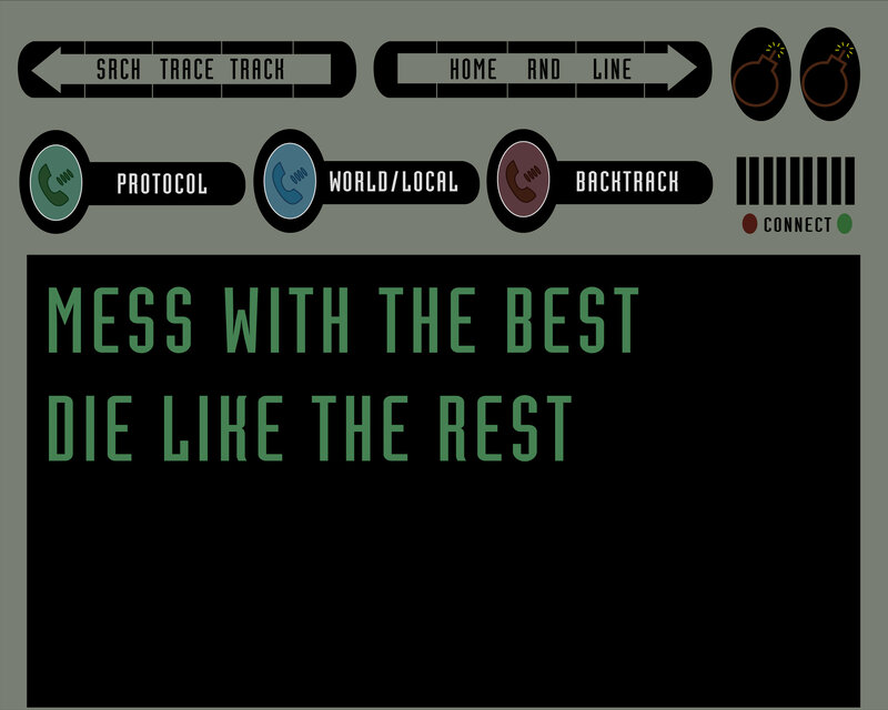 digital interface with text