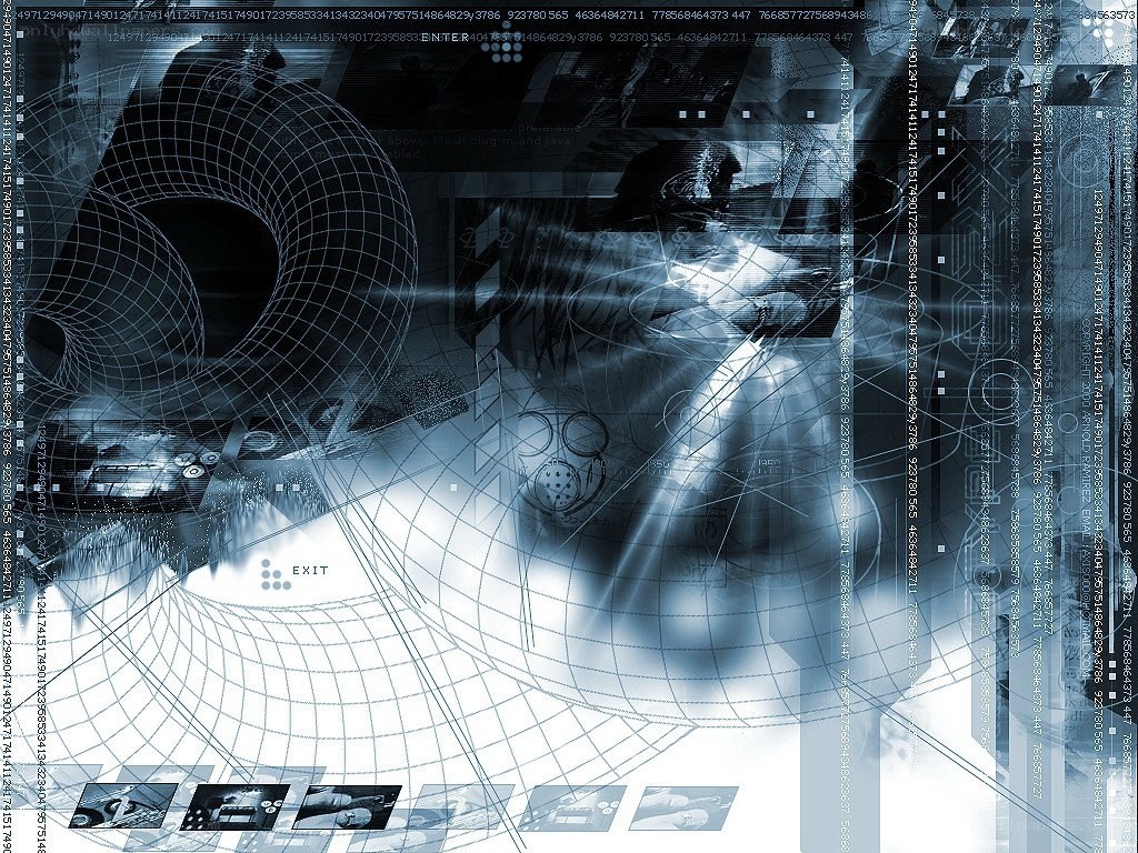 digital interface with wireframe graphics