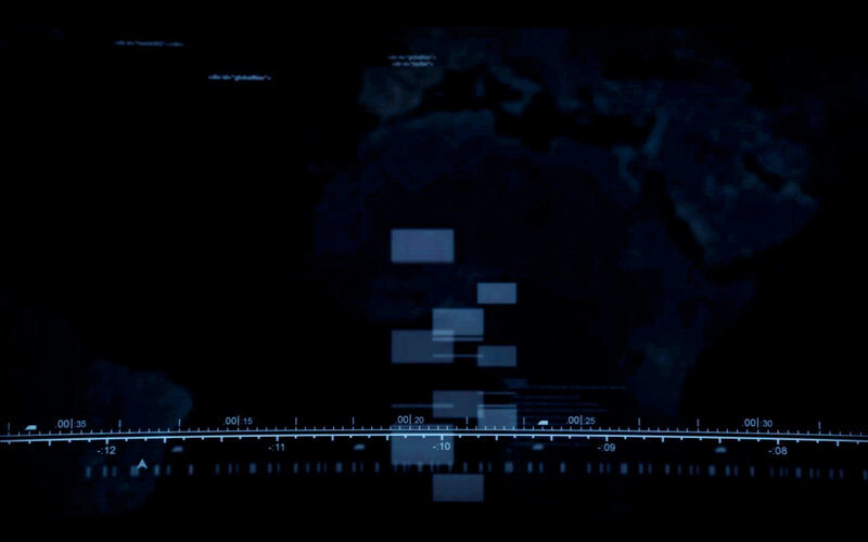 digital interface with world map
