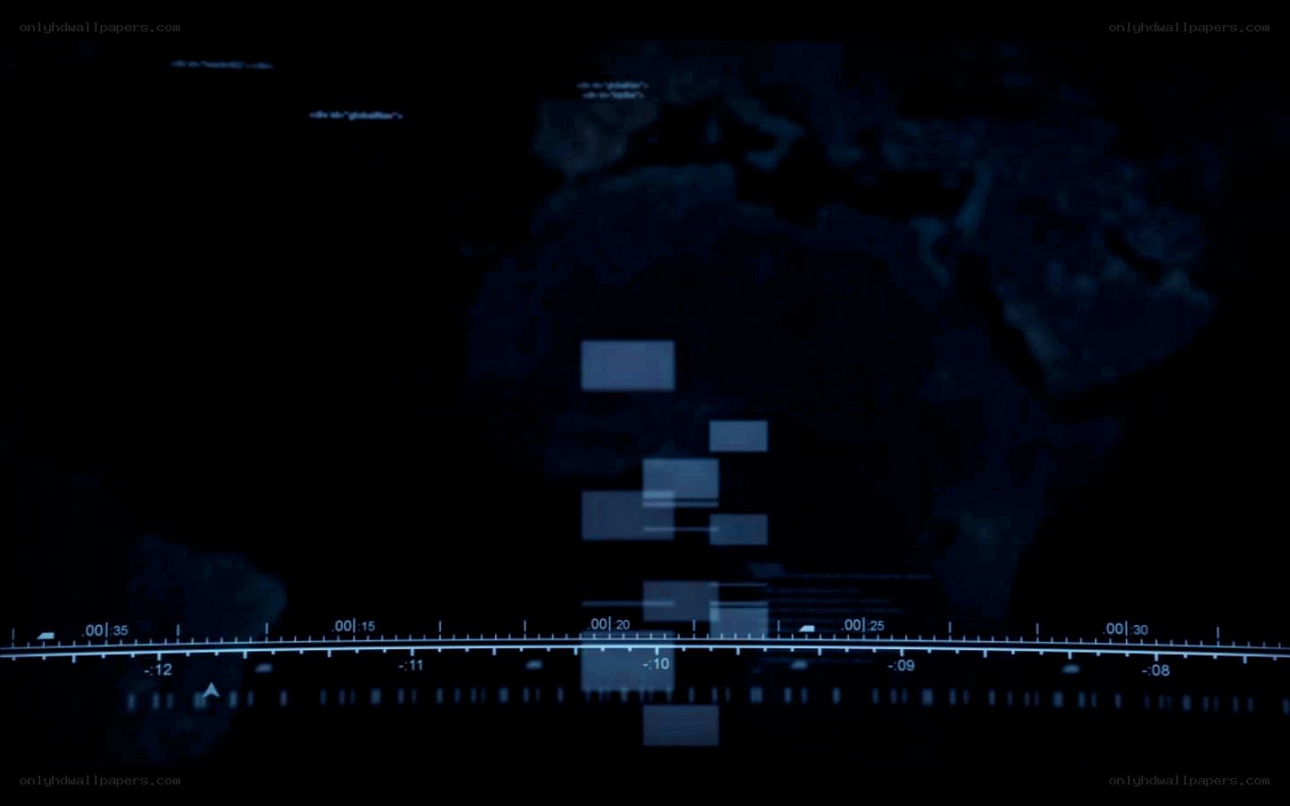 digital interface with world map
