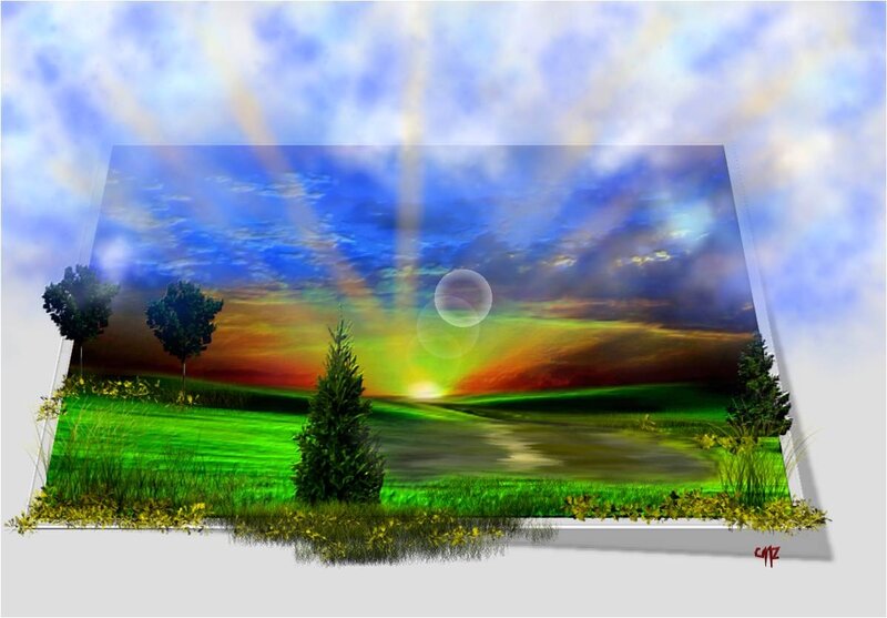 Digital Landscape Painting — Green