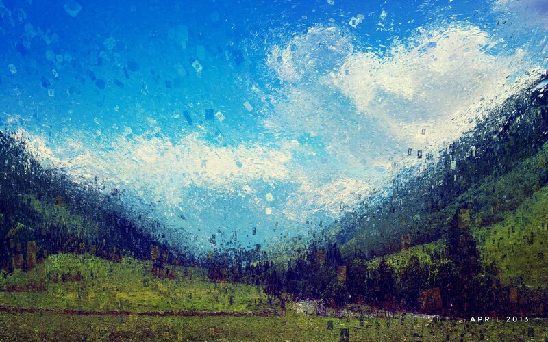 Digital landscape painting