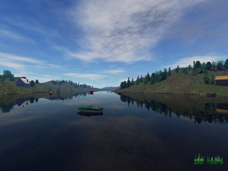 digital landscape with boats