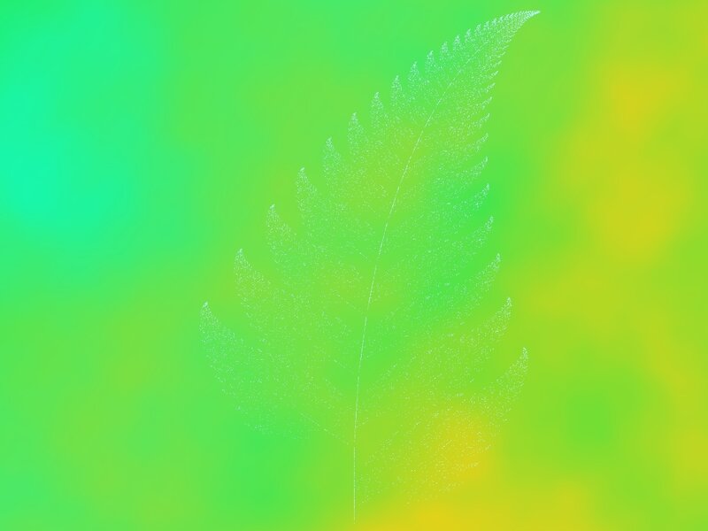 digital leaf on green gradient
