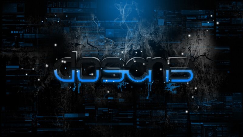 digital logo with blue glow