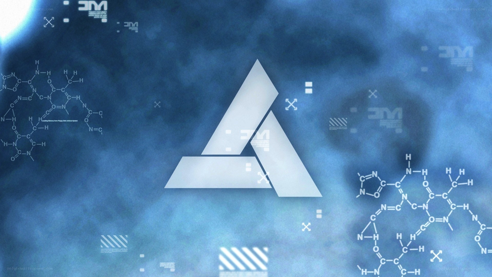 digital logo with chemical structures
