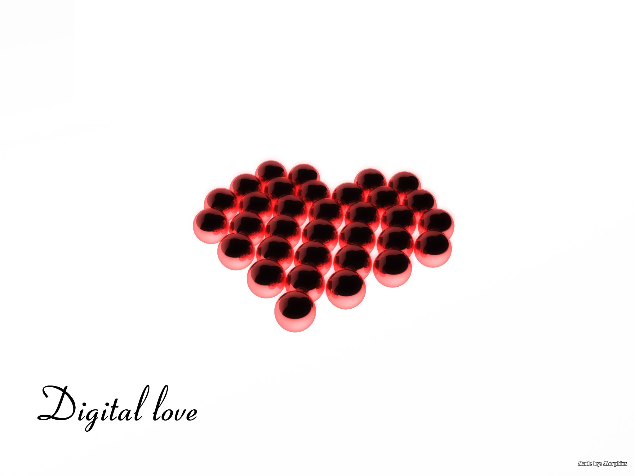 digital love heart