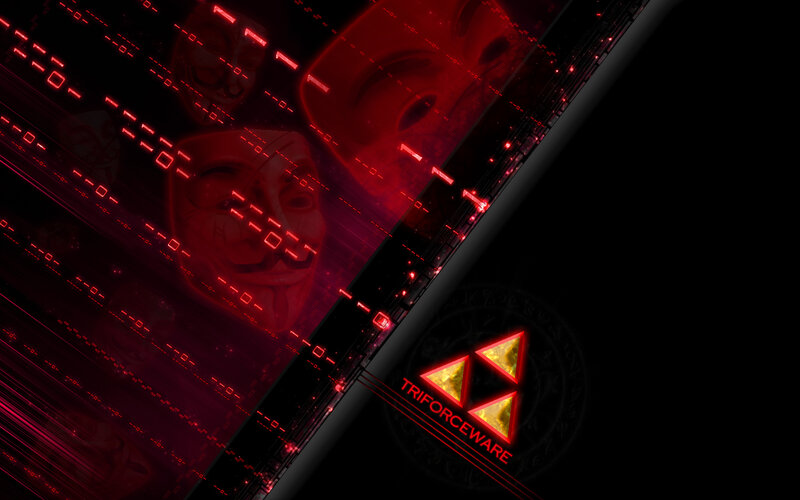digital mask and logo wallpaper