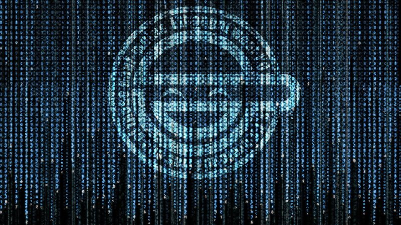Digital Matrix Code — Blue, Technological