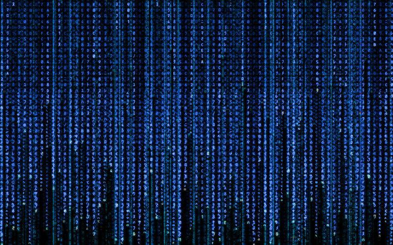 Digital Matrix Code — Blue