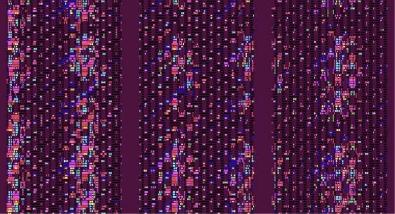 Digital Matrix Code — Purple, Technological