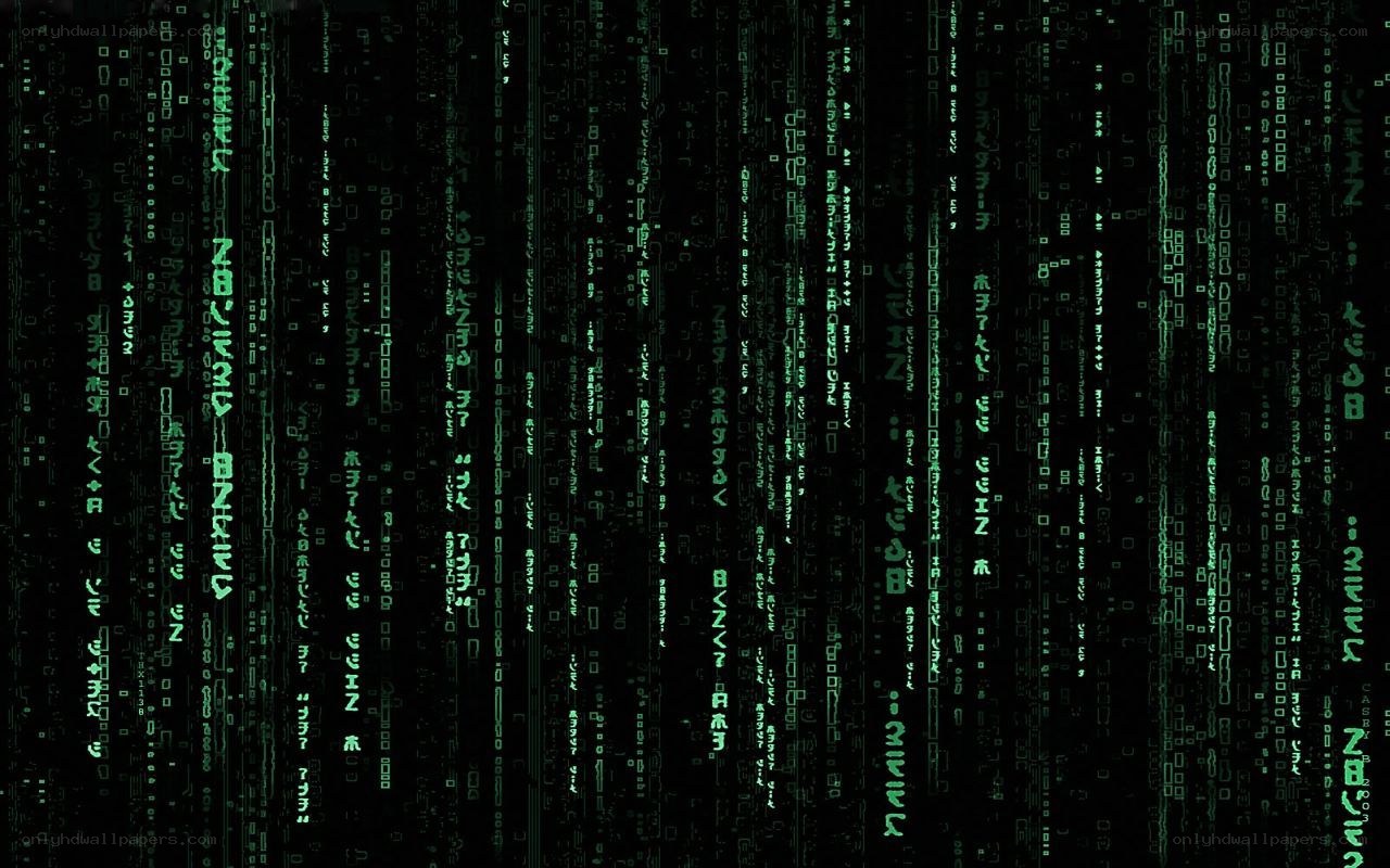 digital matrix code rain
