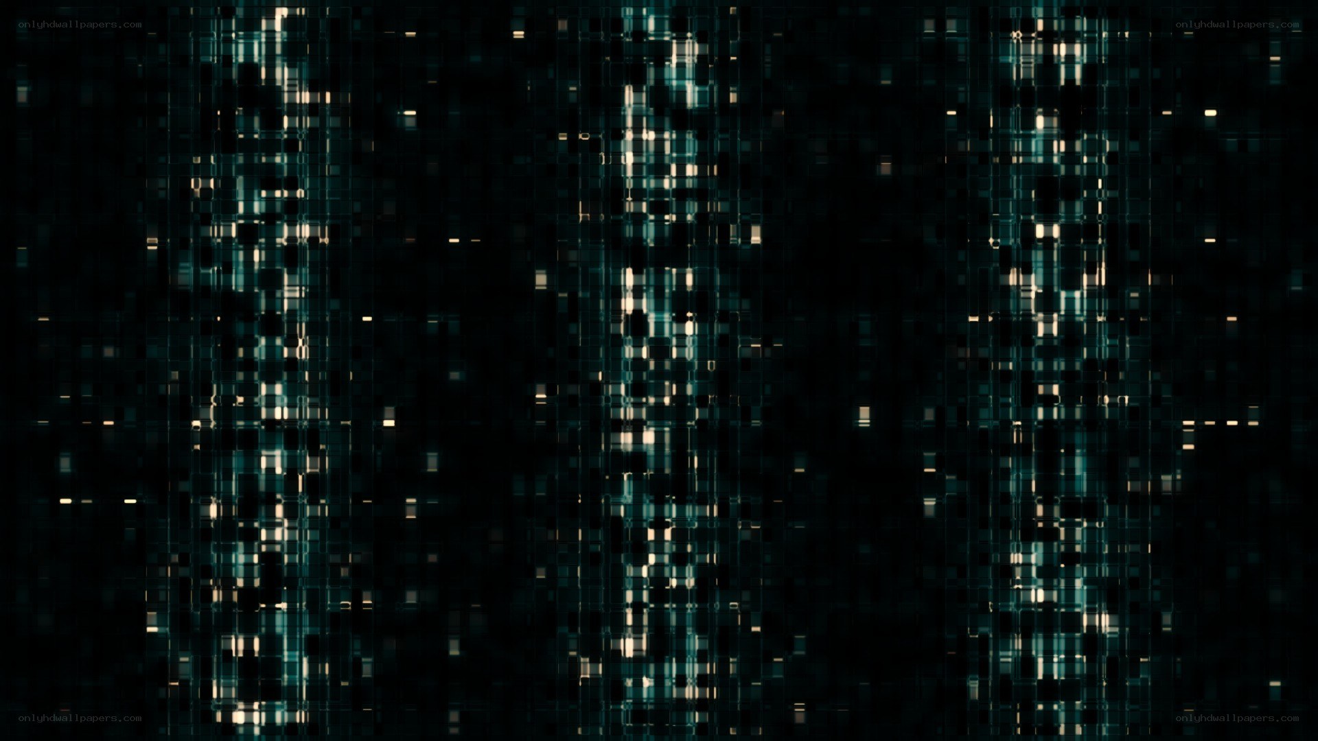 digital matrix code rain