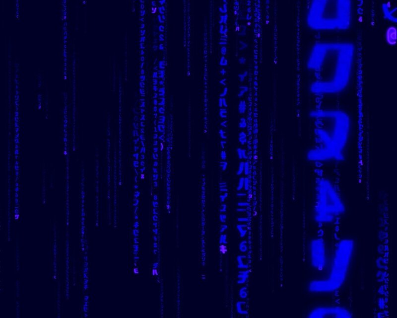 digital matrix code rain