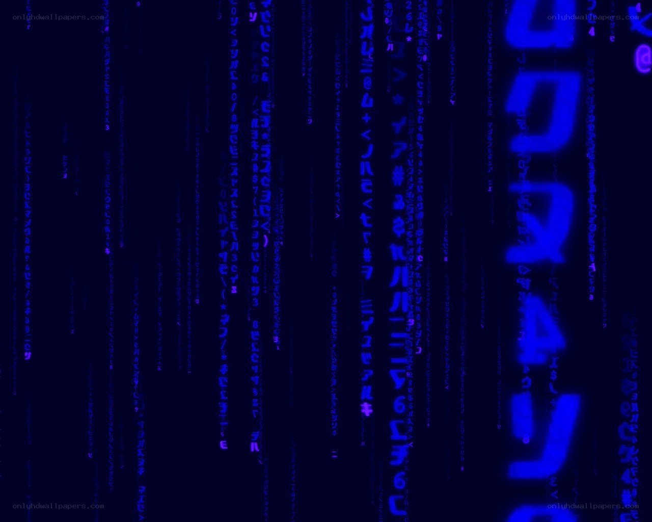digital matrix code rain