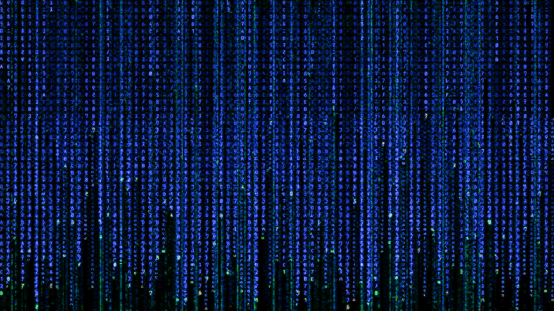 digital matrix code rain