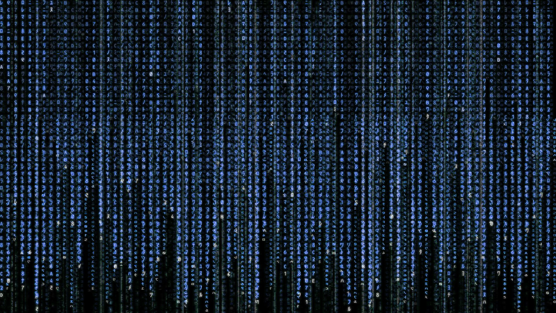 digital matrix code rain