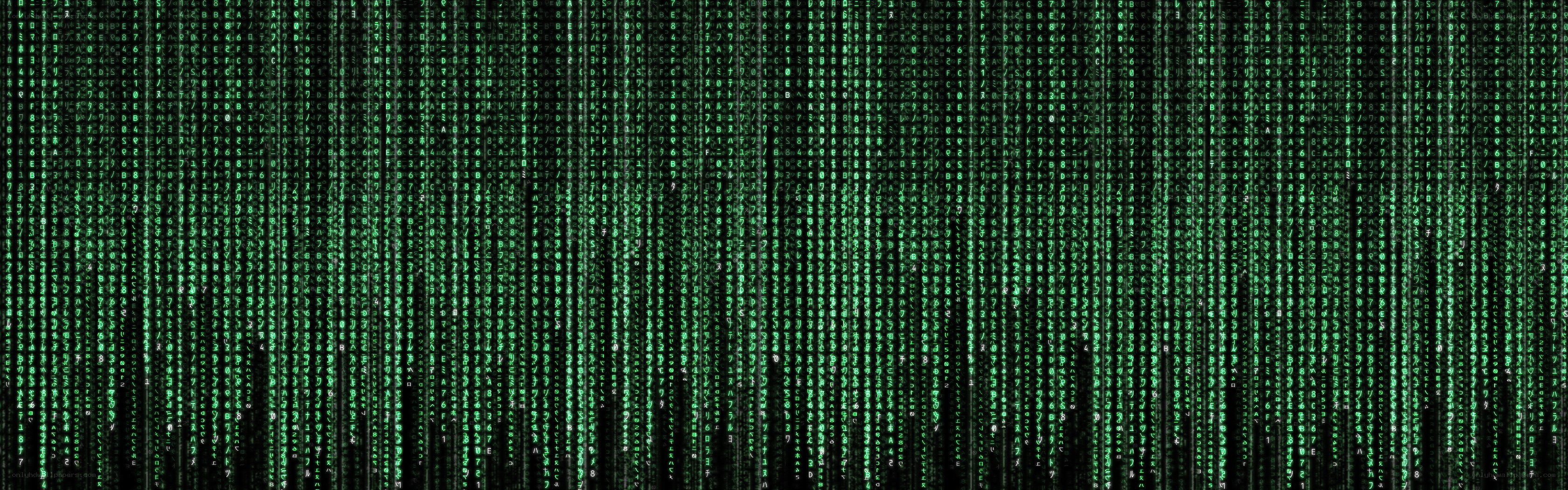 digital matrix code rain