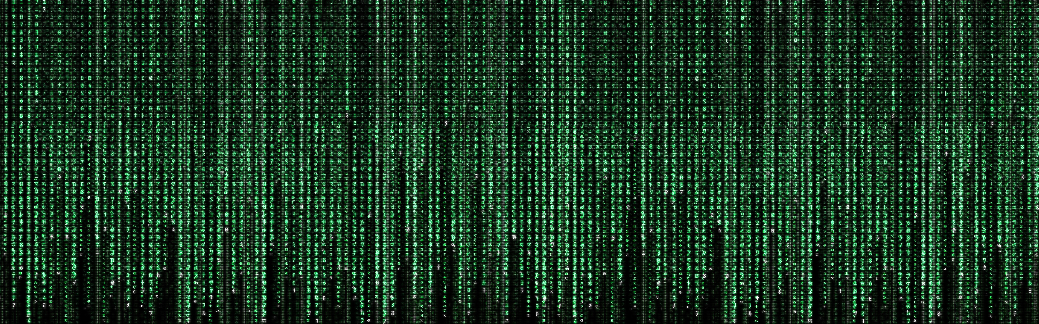 digital matrix code rain