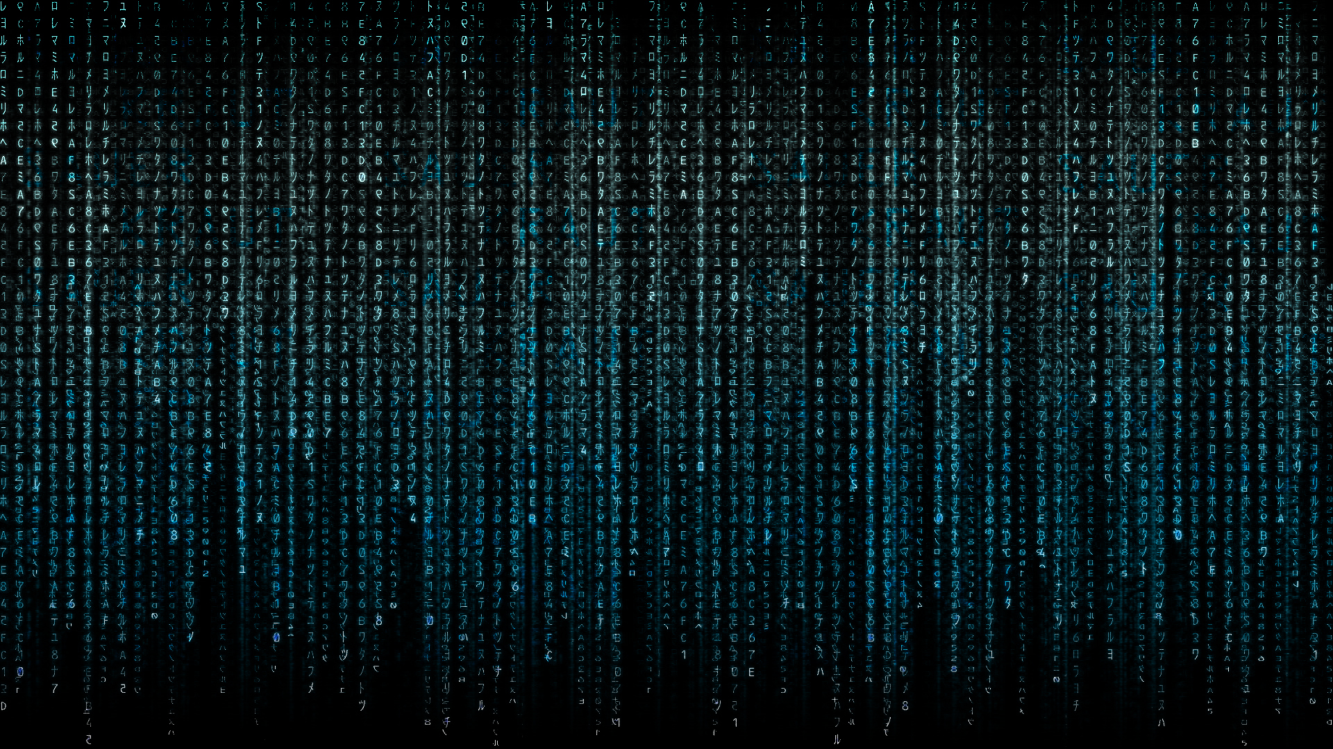 digital matrix code rain
