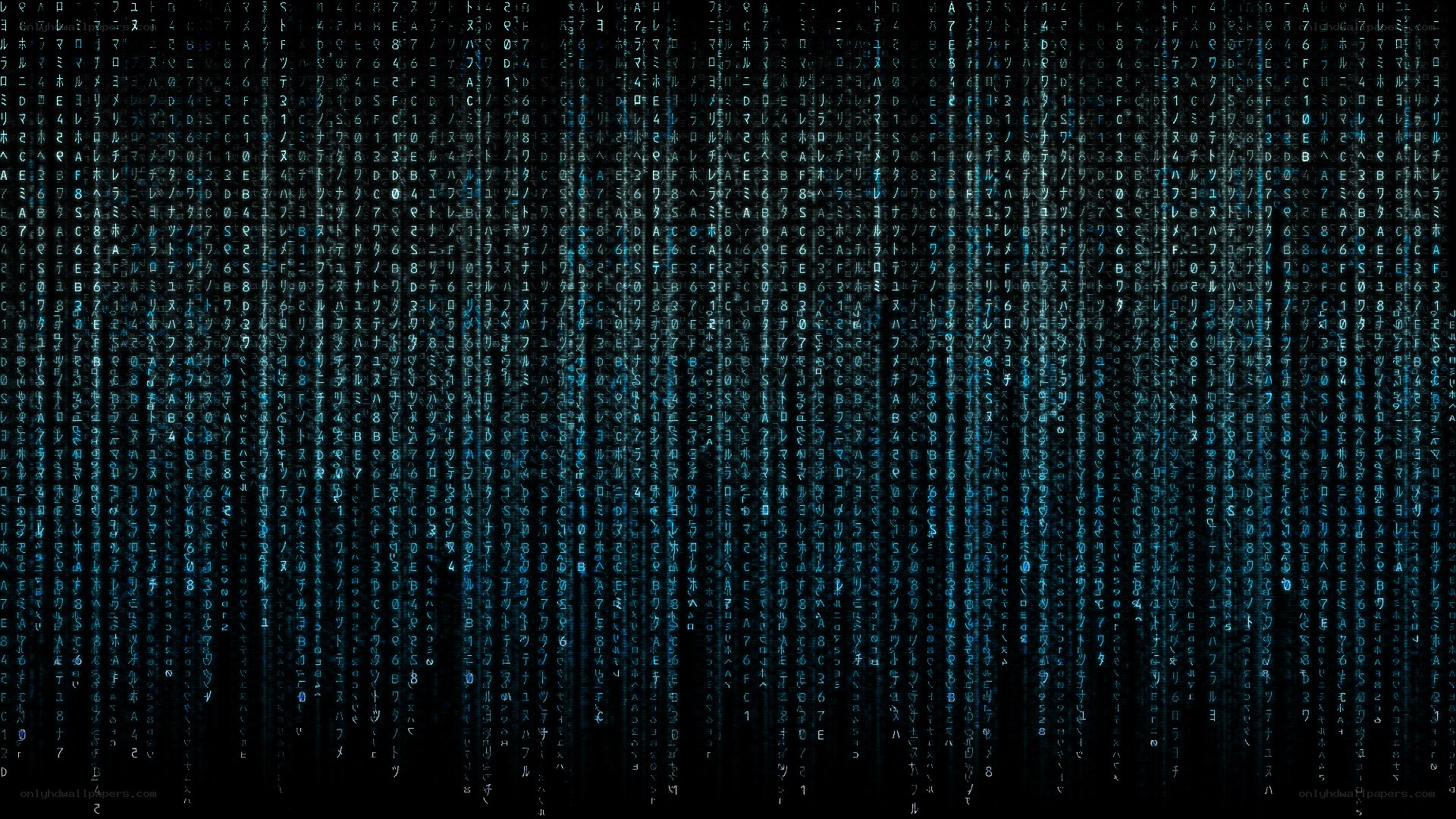 digital matrix code rain