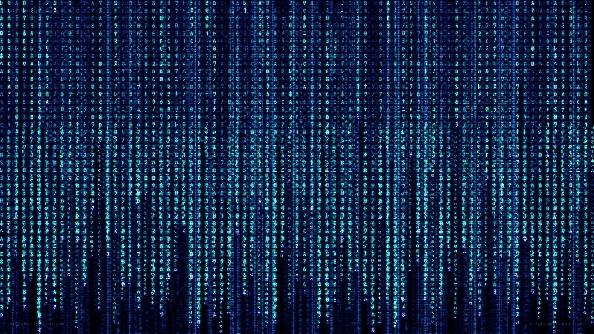 digital matrix code rain