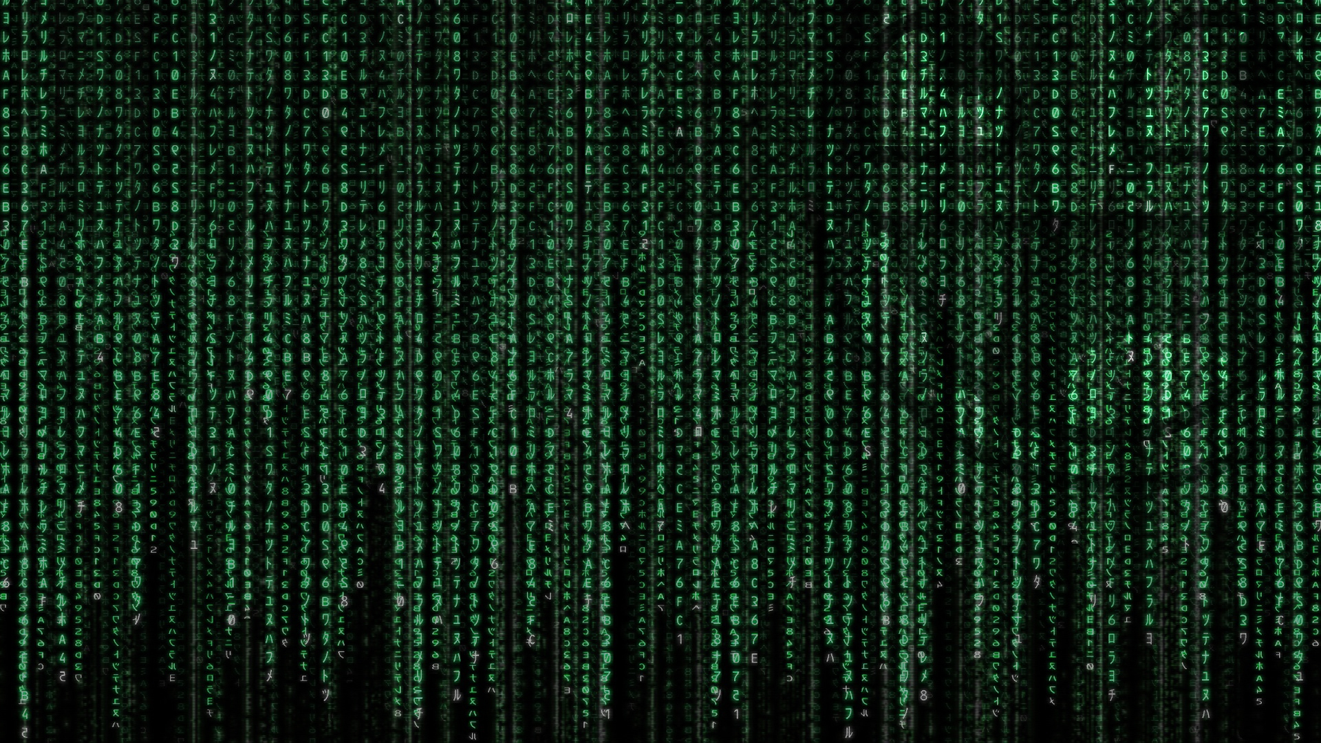 digital matrix code rain