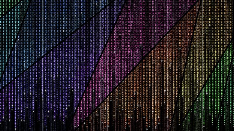 Digital Matrix Code Rain — Green