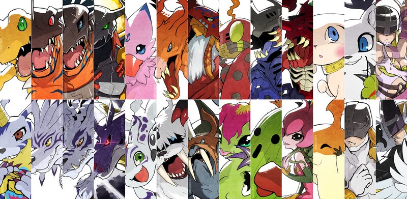 Digital Monster Characters — White