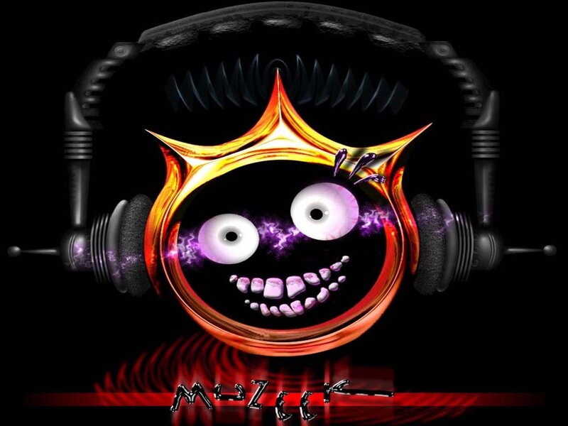digital music character logo