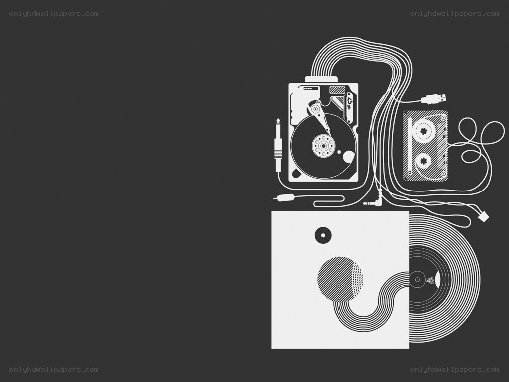 digital music devices collage