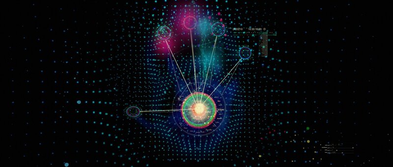 Digital Network Visualization — Blue, Technological