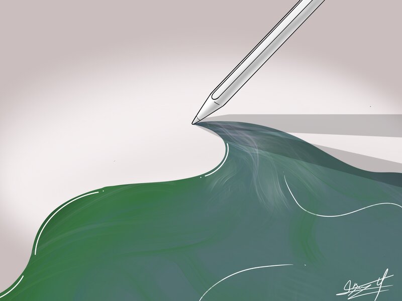 Digital Pen Drawing Wave
