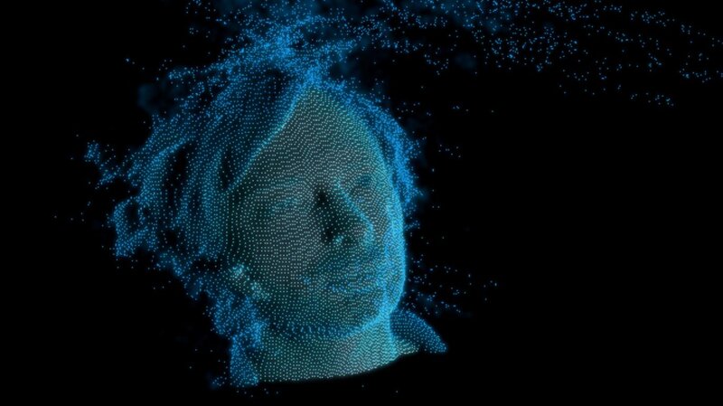 digital portrait of a face