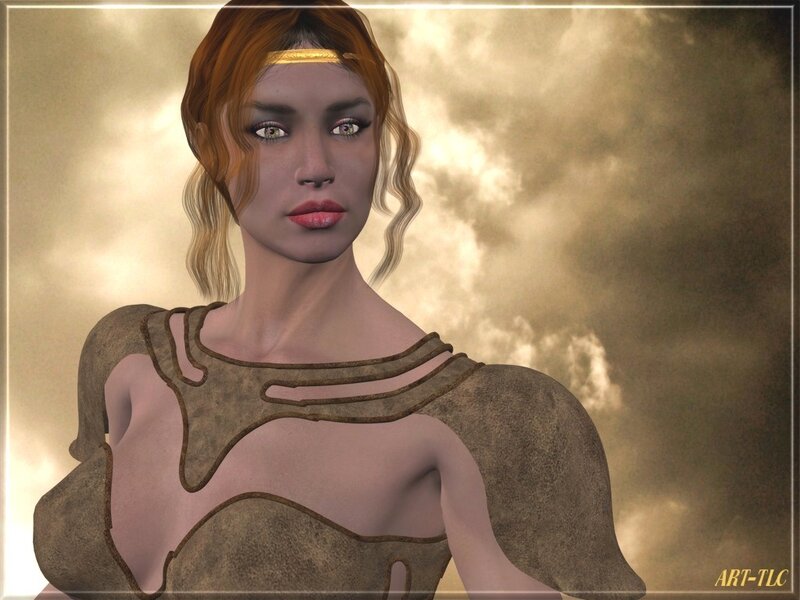 digital portrait of a fantasy woman