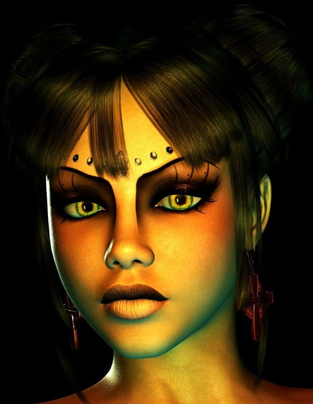 digital portrait of a fantasy woman
