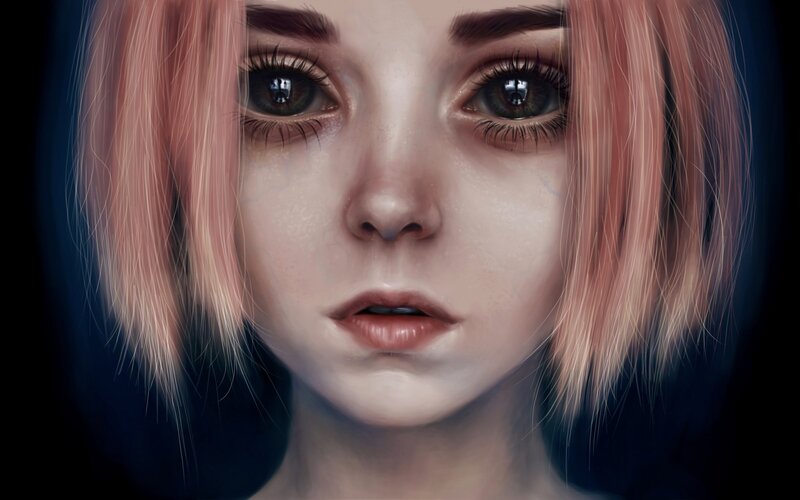digital portrait of a girl