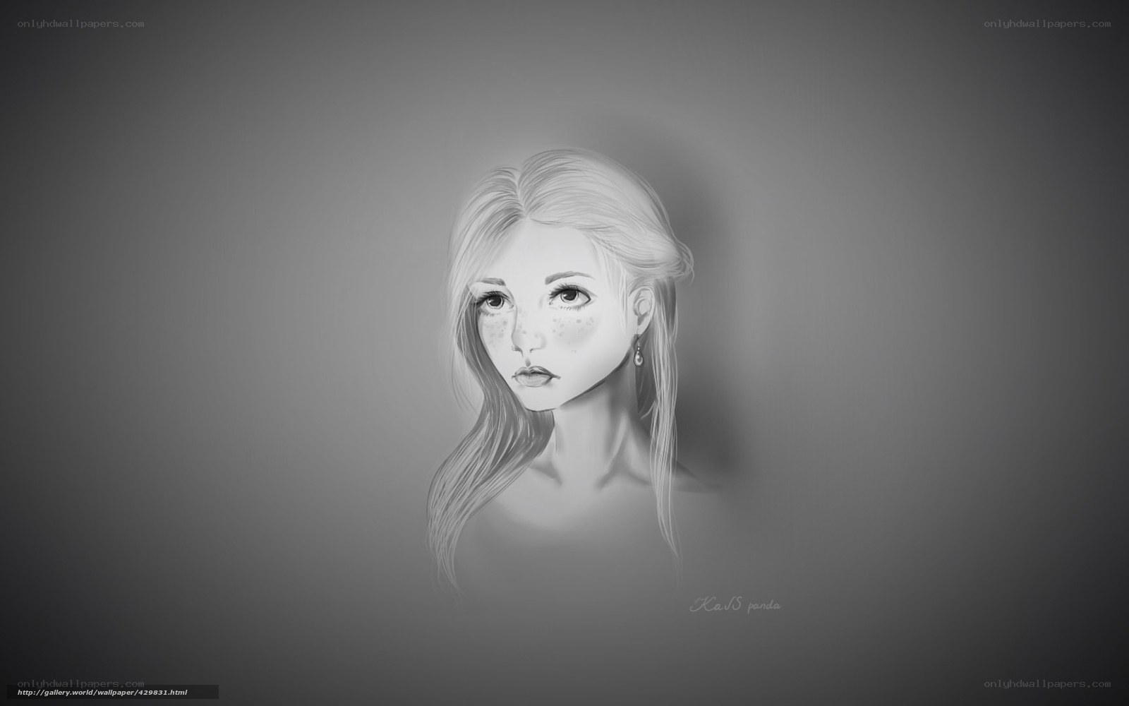 digital portrait of a girl