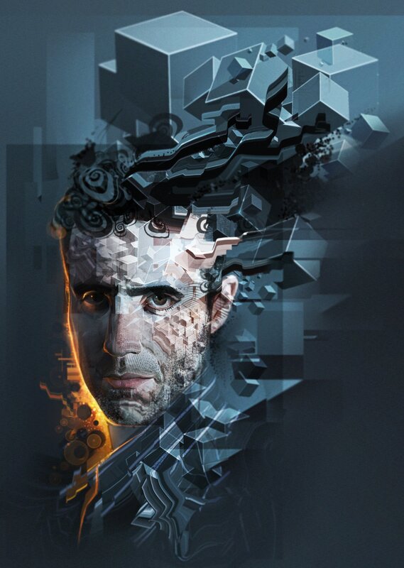 digital portrait of a man