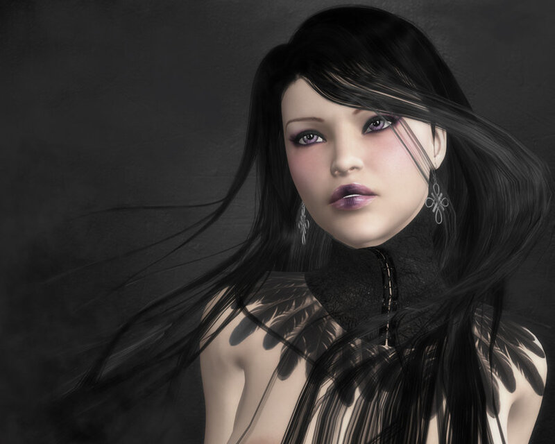 digital portrait of a woman