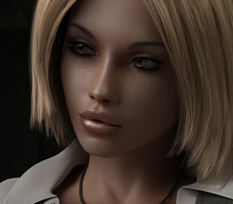 digital portrait of a woman