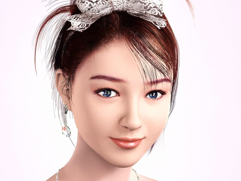 digital portrait of a woman